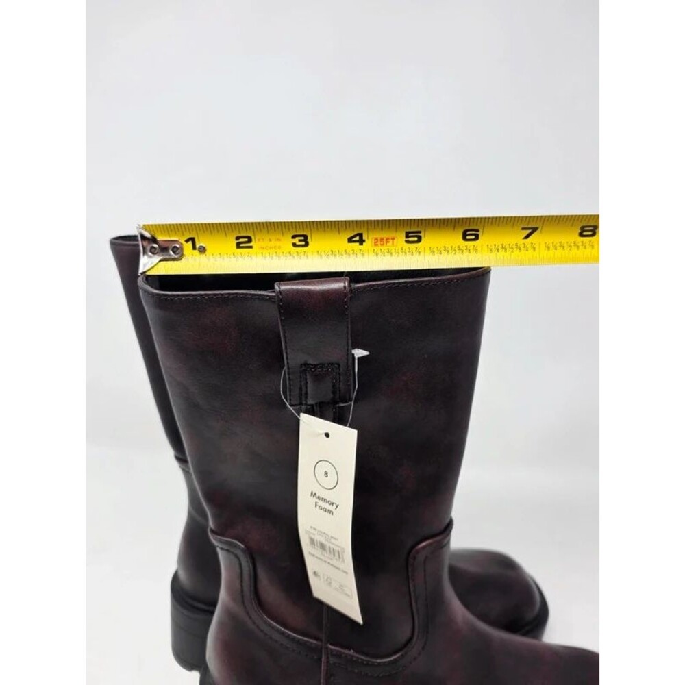 No Boundaries Lug Sole Mid-Calf Zip Boots Chocolate Brown Women's Size 8 NWT - Picture 11 of 12